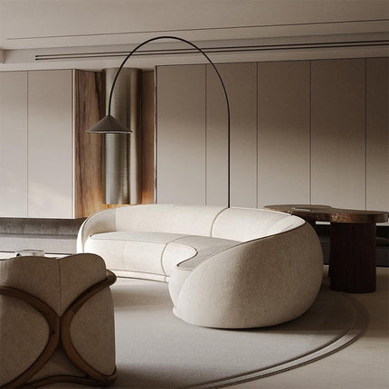 Rabat Curved Sectional Sofa Modern Japandi Luxury Sofa Customizable Made-to-Order Living Room Couch