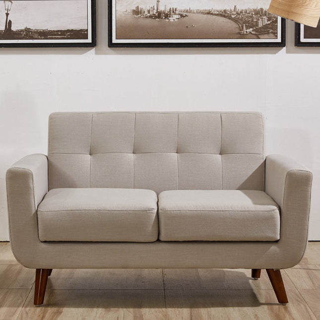 Mumbai 51" 2‑Seater Curved Loveseat – Customisable Soft-Edge Sofa for Living or Lounge - Uber Decor