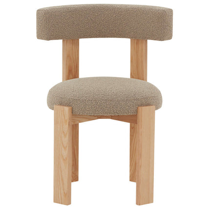 Taren Modern Accent Chair Custom Made Architectural Design with Solid Wood Legs Ideal for Living Room Bedroom Lounge - Uber Decor