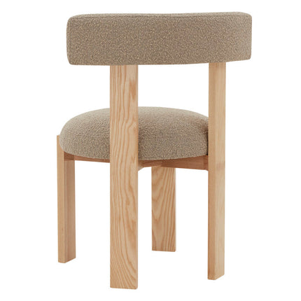 Taren Modern Accent Chair Custom Made Architectural Design with Solid Wood Legs Ideal for Living Room Bedroom Lounge - Uber Decor