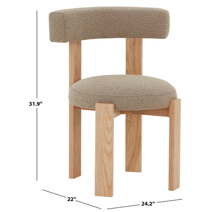 Taren Modern Accent Chair Custom Made Architectural Design with Solid Wood Legs Ideal for Living Room Bedroom Lounge - Uber Decor