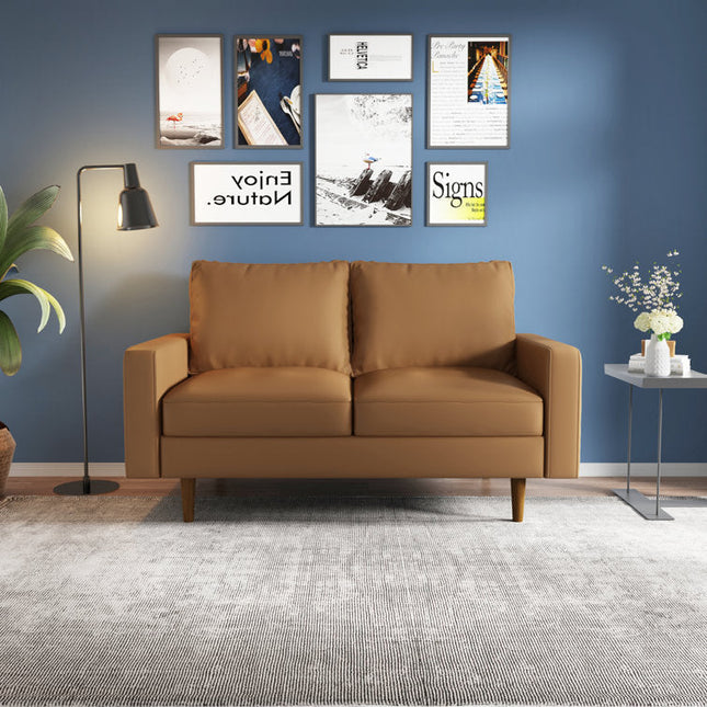 Rikka 57" Square Arm 2-Seater Couch – Customisable Compact Sofa for Living Room or Office - Uber Decor