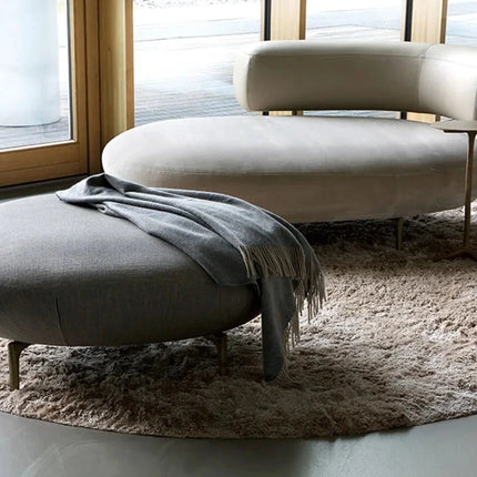 Solea Curve – Modern Chaise Lounge with Armrest for Living Room & Lounge Spaces - Uber Decor