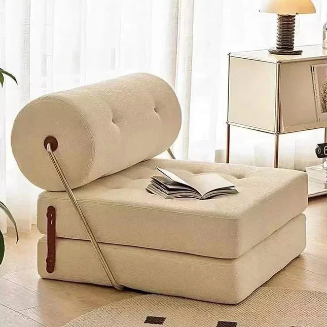 ZenFold – Modern White Folding Recliner Lounge Chair for Living Room & Relaxation Spaces - Uber Decor