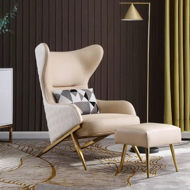 Nordic Luxe Recliner Set – Modern Lounge Chair with Ottoman for Living Room & Hotel Lounge - Uber Decor