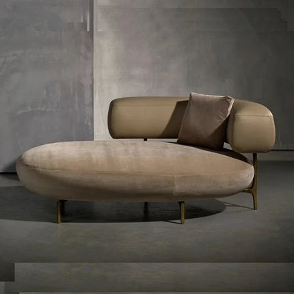 Solea Curve – Modern Chaise Lounge with Armrest for Living Room & Lounge Spaces - Uber Decor