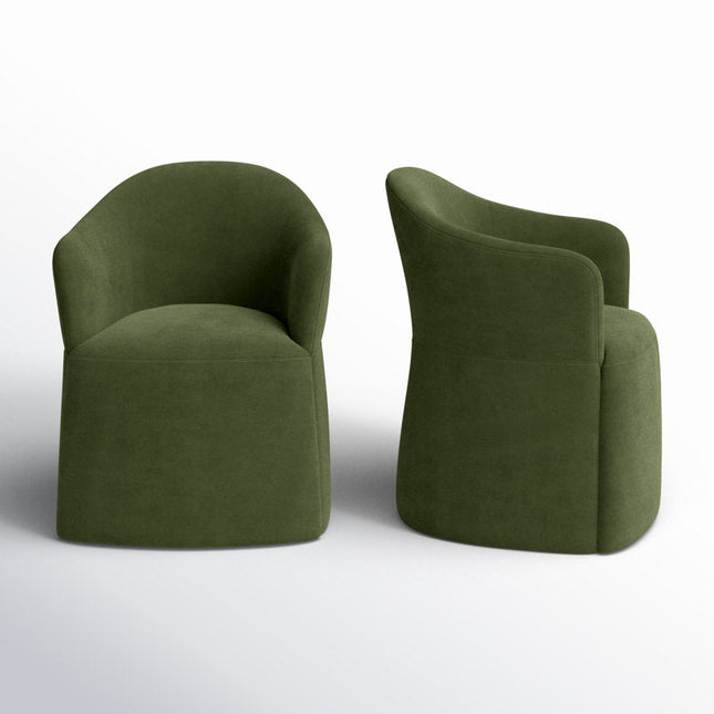Ravyn Modern Side Chair Set of 2 with Curved Back and Sculptural Silhouette Ideal for Dining or Accent Seating - Uber Decor