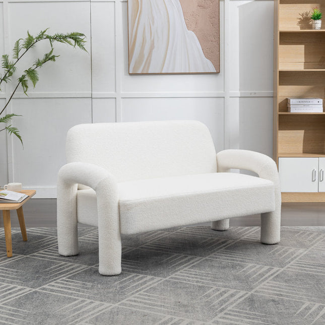 Zenvy 51" Modern Curved Arm Designer Couch – Playful Minimalist Seating for Contemporary Homes - Uber Decor