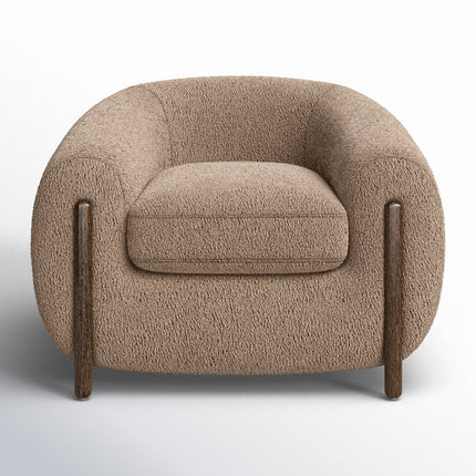 Tayra Accent Chair- Cute Oversized Upholstered Barrel Chair with Extra Depth and Height Seating - Uber Decor