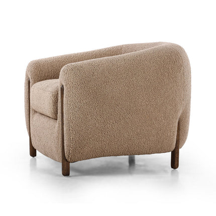 Tayra Accent Chair- Cute Oversized Upholstered Barrel Chair with Extra Depth and Height Seating - Uber Decor