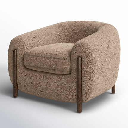 Tayra Accent Chair- Cute Oversized Upholstered Barrel Chair with Extra Depth and Height Seating - Uber Decor