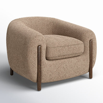 Tayra Accent Chair- Cute Oversized Upholstered Barrel Chair with Extra Depth and Height Seating - Uber Decor