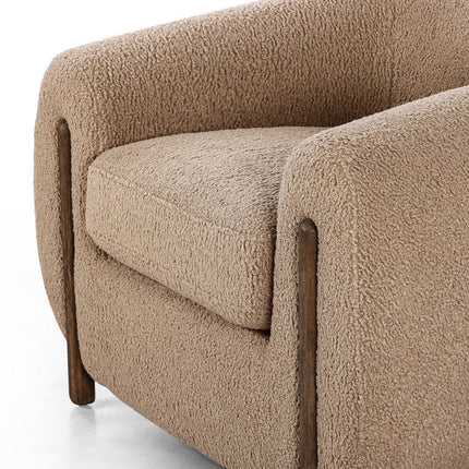 Tayra Accent Chair- Cute Oversized Upholstered Barrel Chair with Extra Depth and Height Seating - Uber Decor