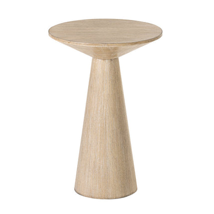The Aria Cone End Table – Custom Wooden Conical Pedestal in Japandi Scandinavian Style for Living Room, Bedroom, or Lounge - Uber Decor