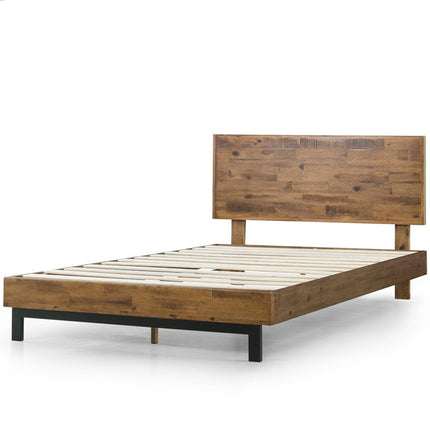 RustGroove Minimalist Reclaimed Platform Bed for Modern Homes - Uber Decor