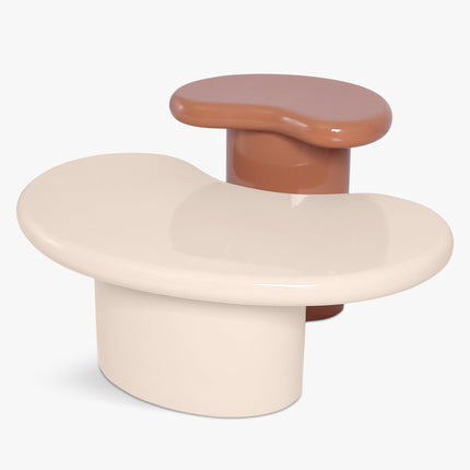 Daly sculptural coffee table for modern lounge spaces with organic form custom made designer center table