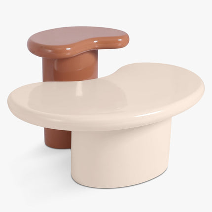 Daly sculptural coffee table for modern lounge spaces with organic form custom made designer center table