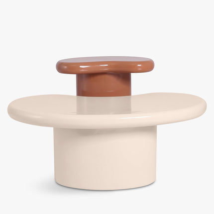 Daly sculptural coffee table for modern lounge spaces with organic form custom made designer center table