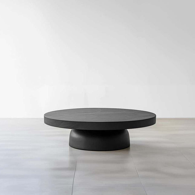 Bia round coffee table for living room mid century modern Scandinavian Japandi inspired solid wood center table for sofa seating
