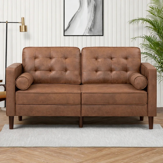 Montserra 84" Sofa- Mid-Century Tufted Textured Sofa Couch for Living Room or Office