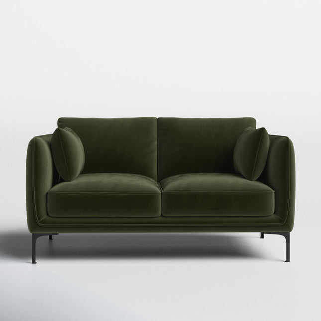 Amelise 60" Loveseat- Contemporary Upholstered 2 Seater Couch for Office, Living room or Small Spaces - Uber Decor