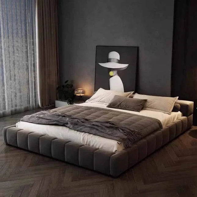 Deepdoze Grid Platform Bed – Modern Lounge-Style Statement - Uber Decor