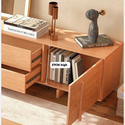 Tovoa Wood – Modern TV Cabinet, Scandinavian Inspired Console, Living Room Entertainment Unit - Uber Decor