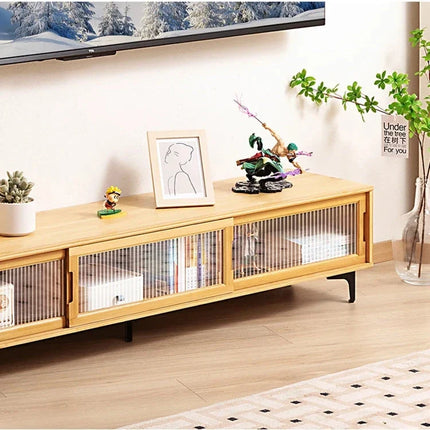Solva Crest – Retro Modern TV Cabinet, Japandi Inspired Console - Uber Decor