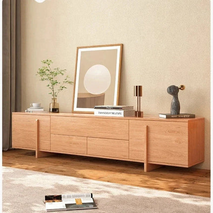 Tovoa Wood – Modern TV Cabinet, Scandinavian Inspired Console, Living Room Entertainment Unit - Uber Decor