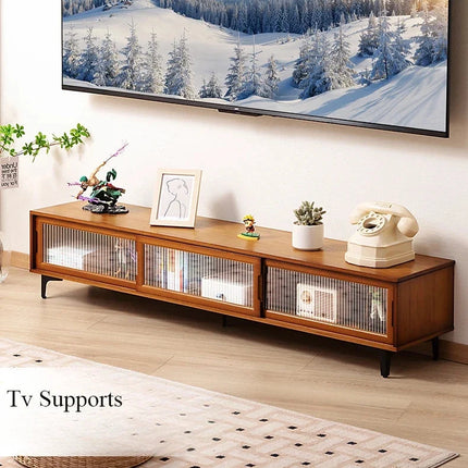 Solva Crest – Retro Modern TV Cabinet, Japandi Inspired Console - Uber Decor