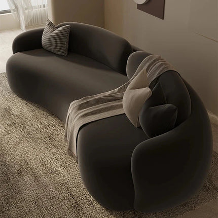 Riga European Sofa – Luxury Nordic Floor Lounge with Oversized Armrests & Custom Upholstery - Uber Decor