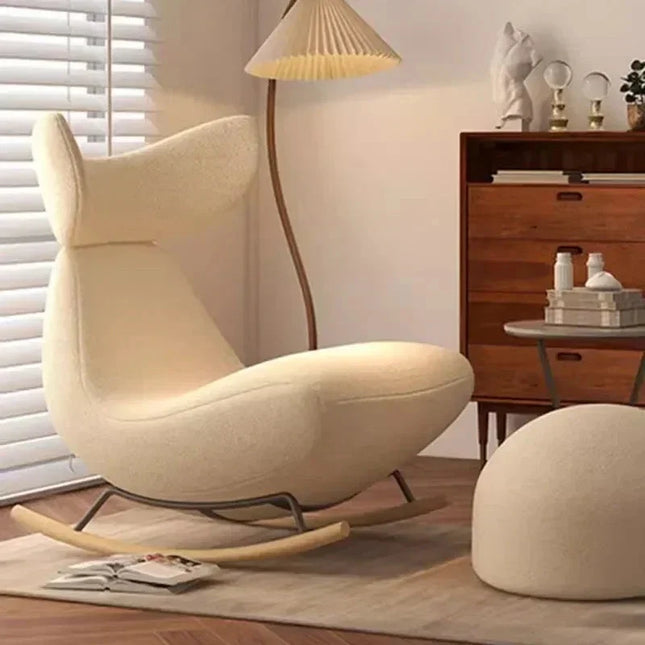 NUBIYA – Nordic Modern Rocking Lounge Chair for Living Room & Relaxed Interiors - Uber Decor