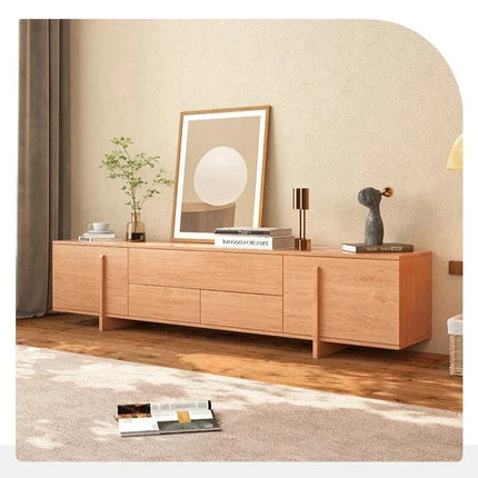 Tovoa Wood – Modern TV Cabinet, Scandinavian Inspired Console, Living Room Entertainment Unit - Uber Decor