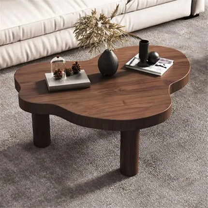 Tocantins Cloud Pine Coffee Table Organic Nordic Design Natural Pine Finish Rounded Legs Minimalist Centerpiece for Modern Living Spaces - Uber Decor