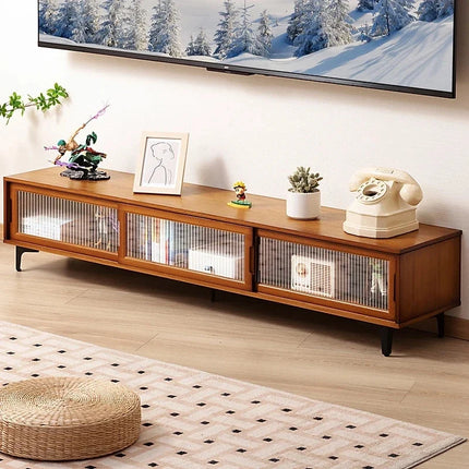 Solva Crest – Retro Modern TV Cabinet, Japandi Inspired Console - Uber Decor