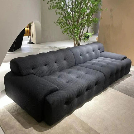 Luanda 3-Seater Italian Designer Sofa – Luxury Floor Lounge Sectional Loveseat for Living Room & Home Décor - Uber Decor