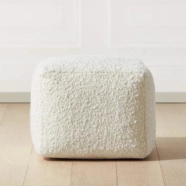 Boucle Cube Ottoman - Uber Decor