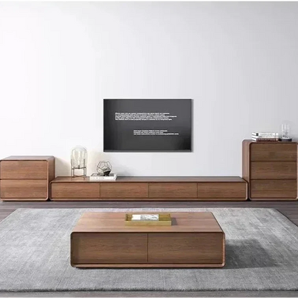 Trego Wall TV Unit With Coffee Table – Modern Space-Saving Furniture Set - Uber Decor
