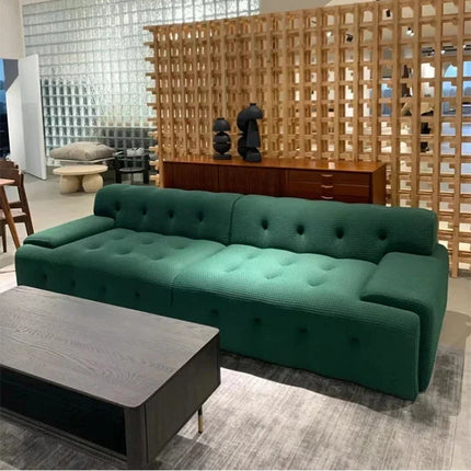 Luanda 3-Seater Italian Designer Sofa – Luxury Floor Lounge Sectional Loveseat for Living Room & Home Décor - Uber Decor