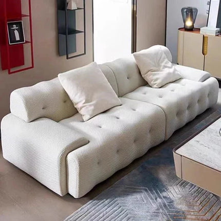 Luanda 3-Seater Italian Designer Sofa – Luxury Floor Lounge Sectional Loveseat for Living Room & Home Décor - Uber Decor