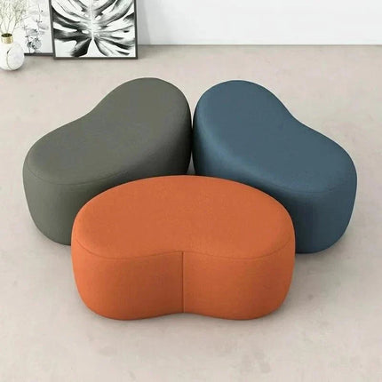 StyleCurve Blob Ottoman - Curved Seat Pouffe for Living Room - Uber Decor