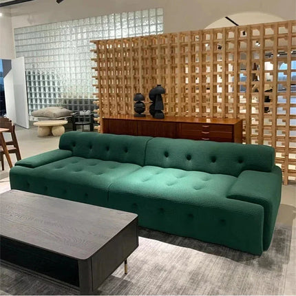 Luanda 3-Seater Italian Designer Sofa – Luxury Floor Lounge Sectional Loveseat for Living Room & Home Décor - Uber Decor