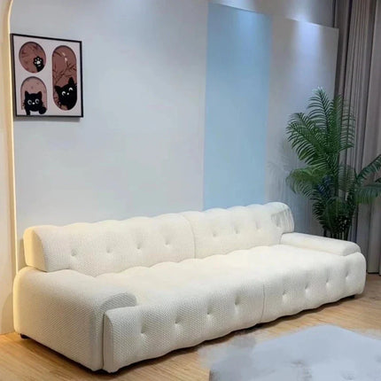 Luanda 3-Seater Italian Designer Sofa – Luxury Floor Lounge Sectional Loveseat for Living Room & Home Décor - Uber Decor