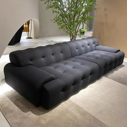 Luanda 3-Seater Italian Designer Sofa – Luxury Floor Lounge Sectional Loveseat for Living Room & Home Décor - Uber Decor
