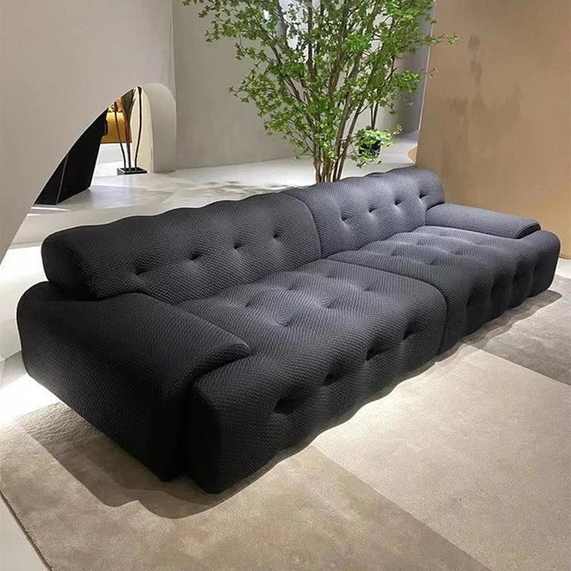 Luanda 3-Seater Italian Designer Sofa – Luxury Floor Lounge Sectional Loveseat for Living Room & Home Décor - Uber Decor
