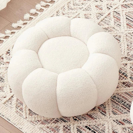 Pumpkin Hue Ottoman Stool Chair - Soft Stool & Footrest for Living Room or Bedroom Modern Living Room Furniture - Uber Decor