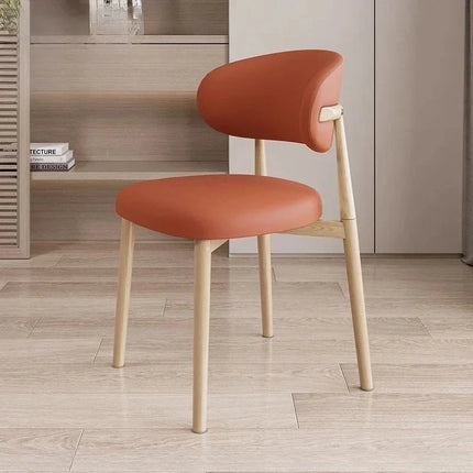 NORDLUX – Modern Nordic Dining Chair with Curved Backrest for Home, Kitchen & Restaurant Spaces - Uber Decor