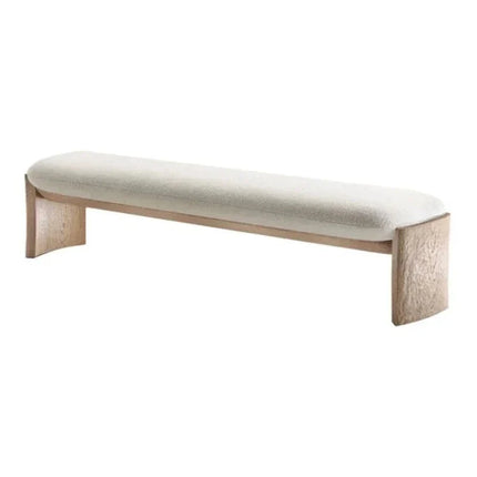 Sova Arc – Nordic Minimalist Solid Wood Bench with Comfort Cushion for Bedroom, Living Room, or Entryway - Uber Decor