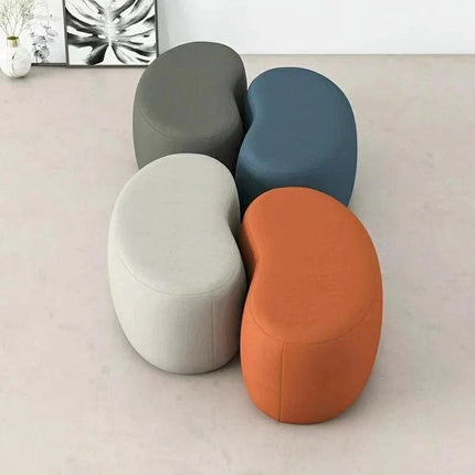 StyleCurve Blob Ottoman - Curved Seat Pouffe for Living Room - Uber Decor