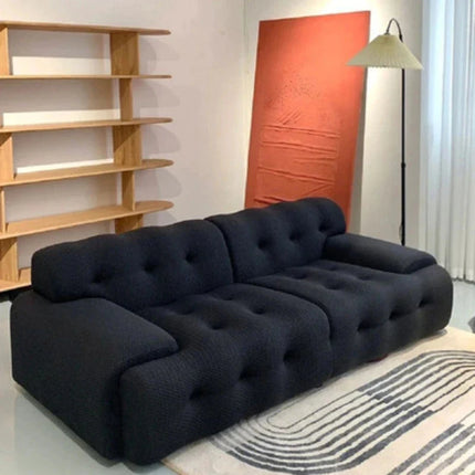 Luanda 3-Seater Italian Designer Sofa – Luxury Floor Lounge Sectional Loveseat for Living Room & Home Décor - Uber Decor